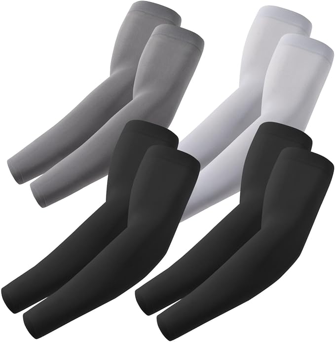 Arm Sleeves, Cooling UV Sun Protection Sports Compression by Roxun