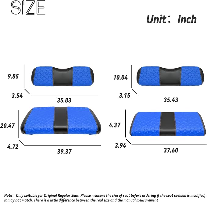 Golf Cart Front and Rear Seat Covers Waterproof and Sun Resistant Marine Grade - Image 5