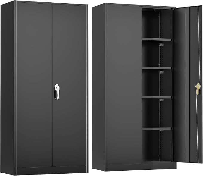 SUNCROWN 72" Metal Storage Cabinet by HOME