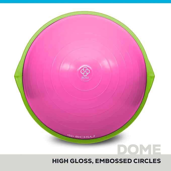 Bosu Balance Ball Exercise Trainer, Home Gym Equipment w/ Guided Workouts & Pump - Image 3
