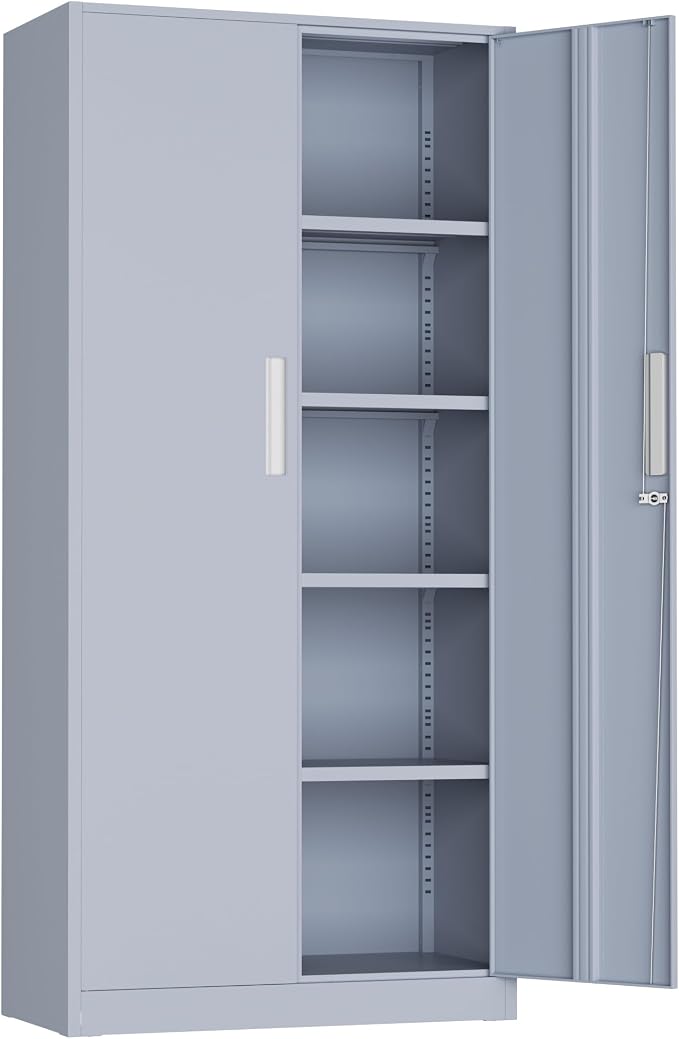Incbruce 72” Metal Storage Cabinet, Locking Steel Storage Cabinet by Incbruce