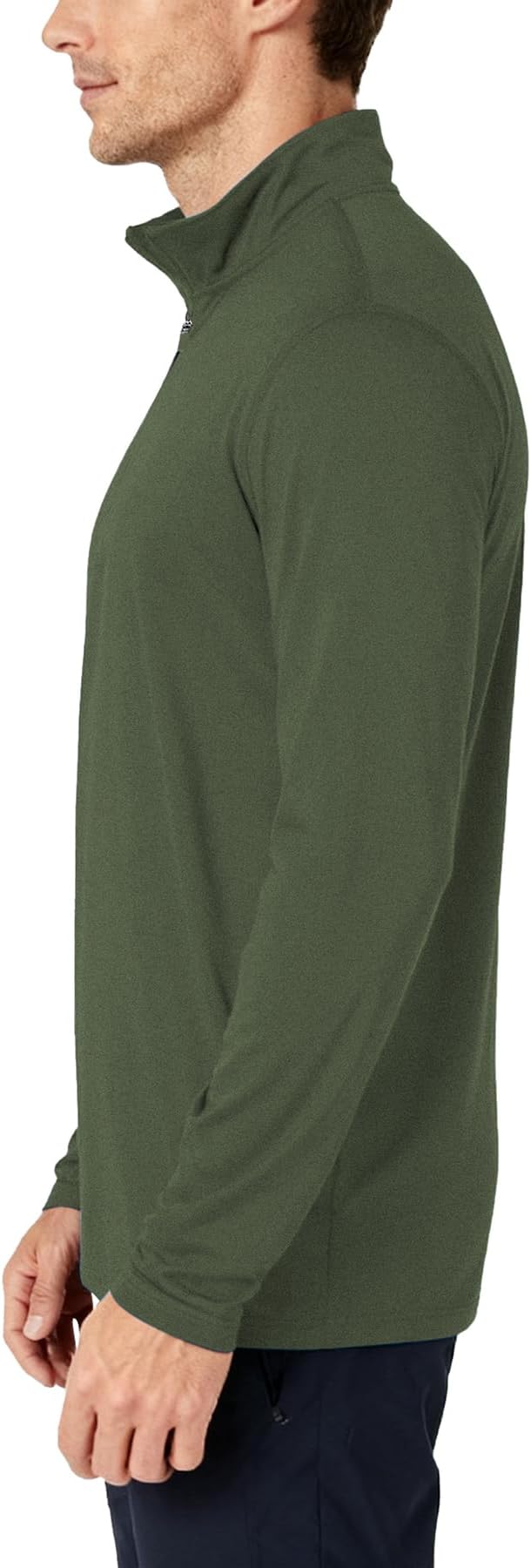 Mens Long Sleeve Shirts Quarter Zip Pullover UPF 50+ Sun Protection Wicking - Image 2