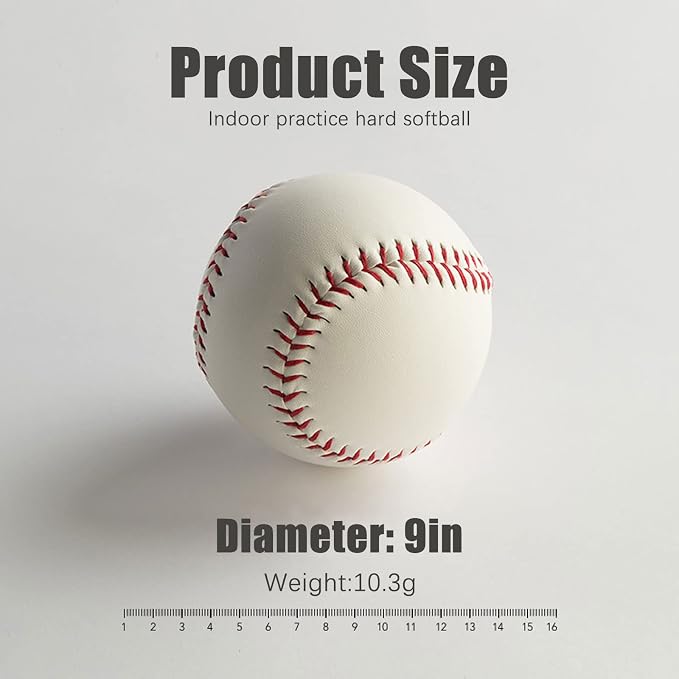 GKK Baseball 12 Pack Balls Training Baseballs 9 inch TeeBall Safety Baseballs - Image 3