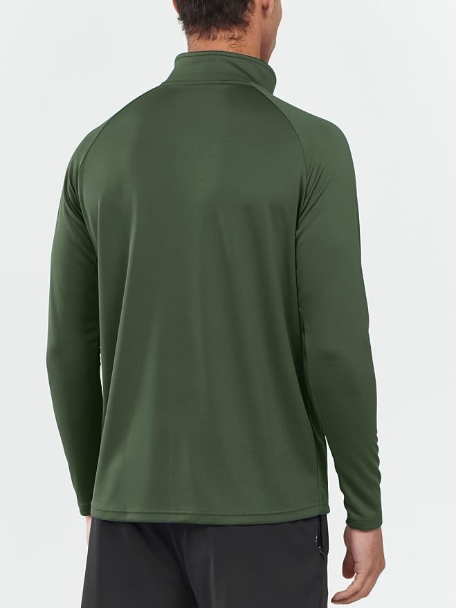 NORTHYARD Quarter Zip Pullover Men Running Shirt Long Sleeve Moisture Wicking - Image 2