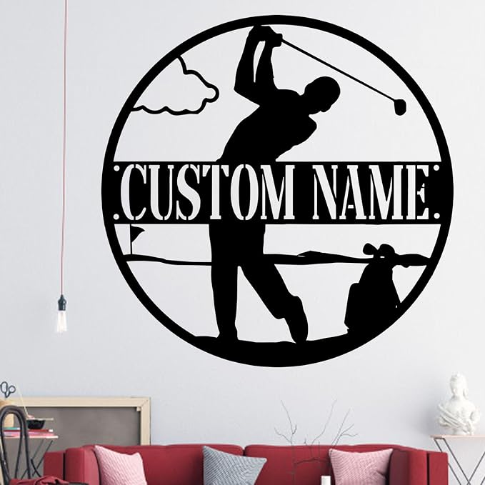 Custom Golf Golfing Metal Sign, Personalized LED Lights Wall Art, Unique Home - Image 6