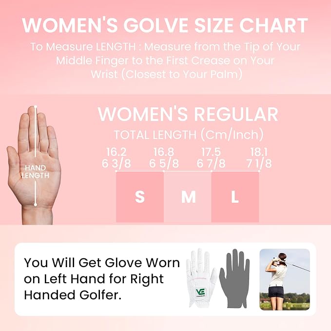 Womens Ladies Golf Rain Gloves Value 3 Pack Left Right Hand, Enhanced Wet Hot - Image 6
