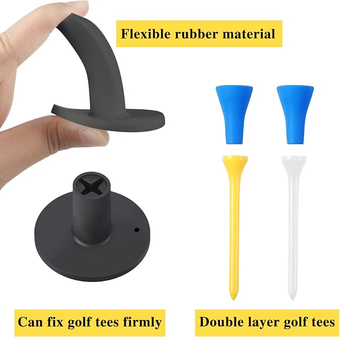 12 Pieces Golf Range Tees Set Rubber Golf Tees - Image 3
