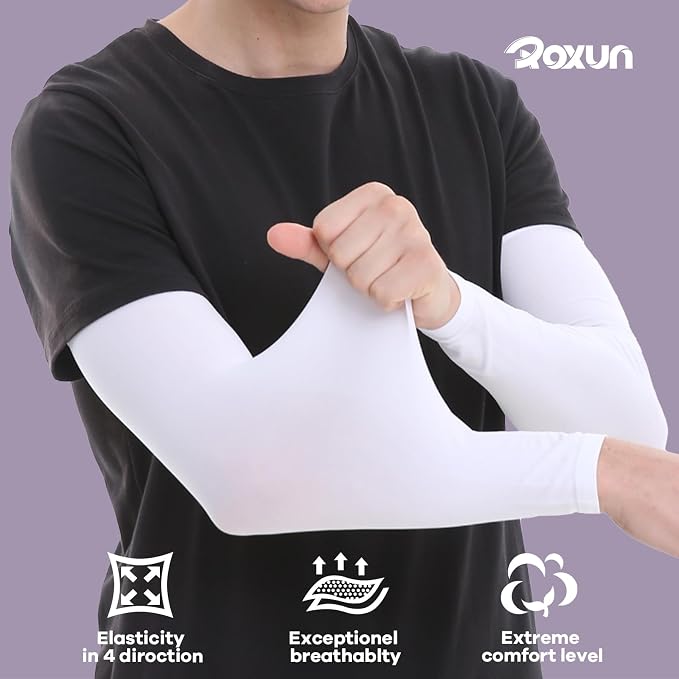Arm Sleeves, Cooling UV Sun Protection Sports Compression - Image 2