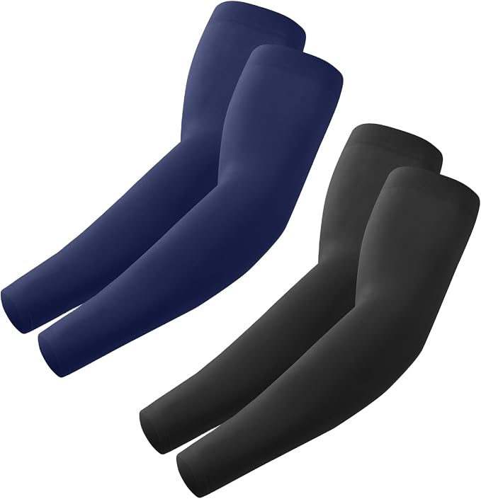 Arm Sleeves, Cooling UV Sun Protection Sports Compression by Roxun