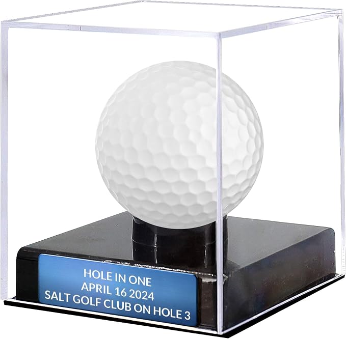 Custom Golf Ball Display Case Acrylic Golf Ball Holder Case Laser Engraved by FPGIYXK