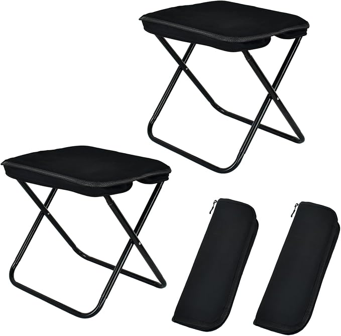 Collapsible Stool 2 Pack, Portable Chair, Lightweight Portable Stool by Unknown