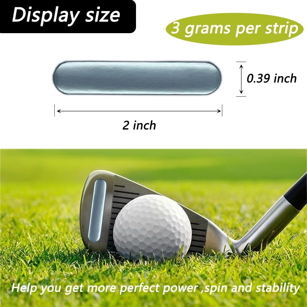 2 PCS Golf Swing Weight Ring and 10 PCS Golf Lead Tape.Golf Club Head Weight Device and Golf Weight Lead Strap are Used for Golf Club Swing and Weight Adjustment Training.