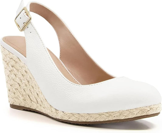 Womens Espadrilles Wedge Sandals Closed Toe Slingback Wedges Pumps Platform by Lvemas