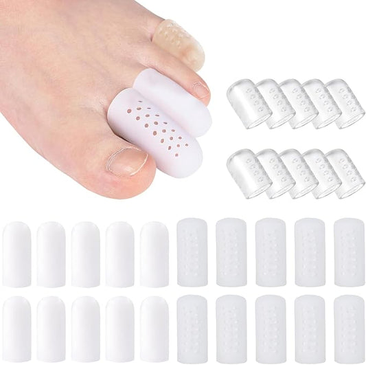 Silicone Toe Protector: Gel Anti-Friction Breathable Toe Finger Caps 30PCS by Unknown
