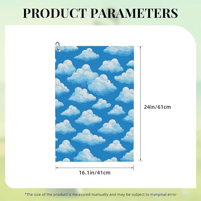 Clouds Golf Towel Waffle Microfiber - Image 4