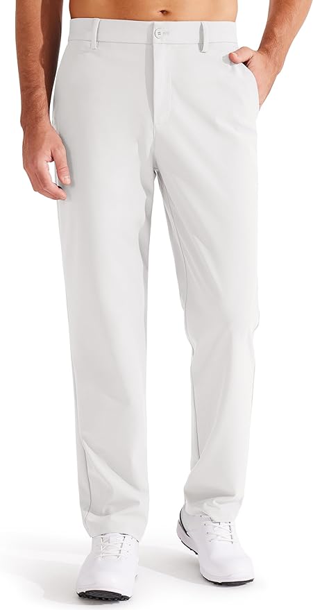 Libin Men's Golf Pants Classic Fit Flat Front Work Dress Pants 29" 31" 33" by Libin
