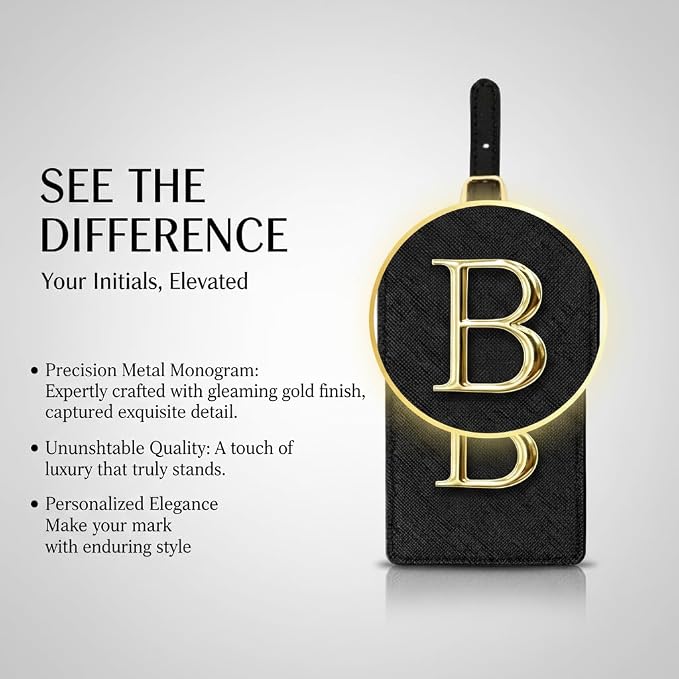 Personalized Initial Letter Luggage Tag - Image 2