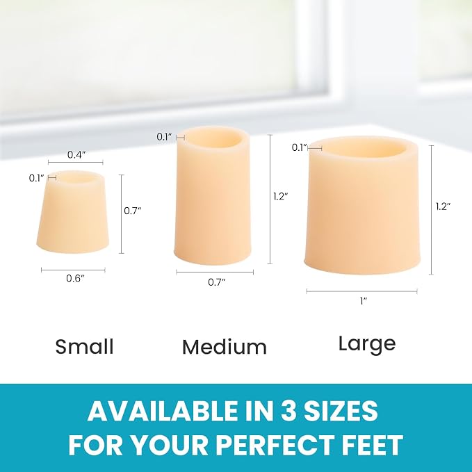 Povihome Toe Sleeves, Toe Protectors, 12 Pack Toe Tube Pads - Image 5