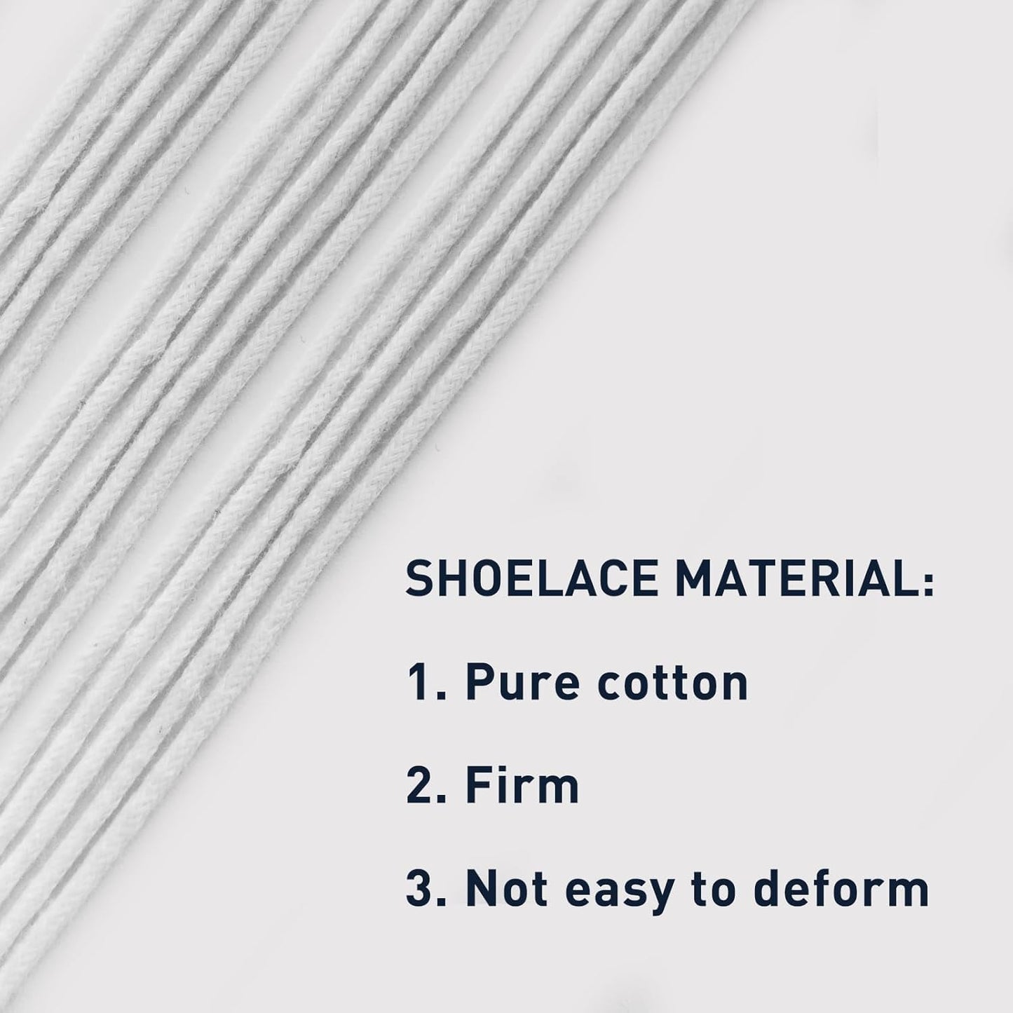 2 Pairs Cotton Golf Shoe Laces for FootJoy Sports Shoes, Round Thin Dress ShoeLaces Replacement Shoe Strings