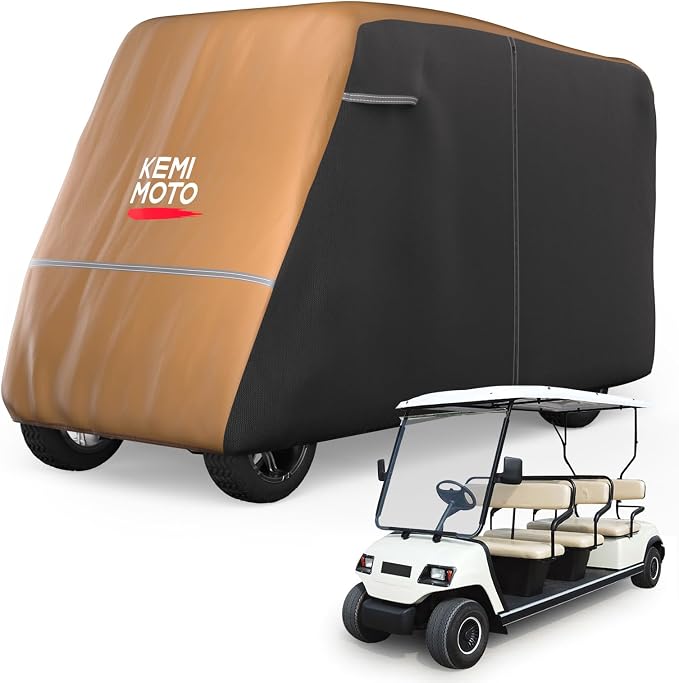 KEMIMOTO Golf Cart Cover, 2/2+2/4/4+2/6/6+2/8 Passenger Heavy Duty Golf Cart by kemimoto