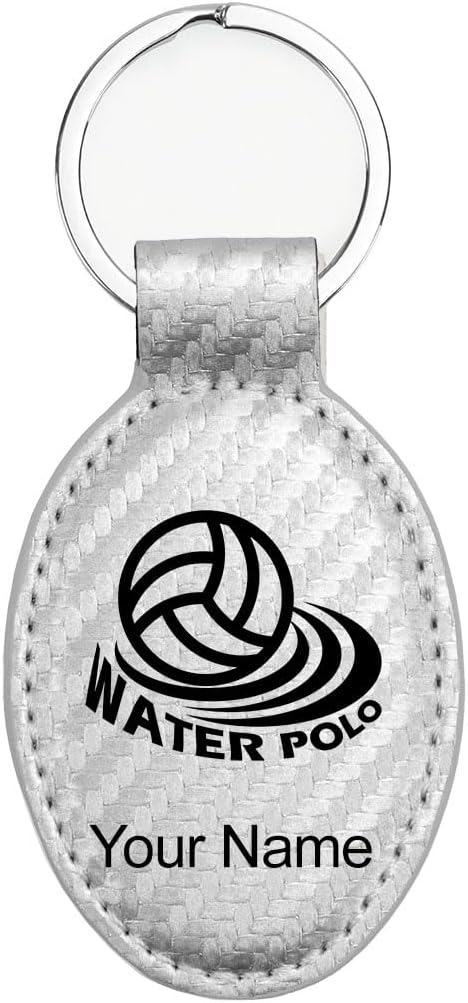 LaserGram Oval Keychain, Water Polo, Personalized Engraving Included by LaserGramCustomEngravedGifts