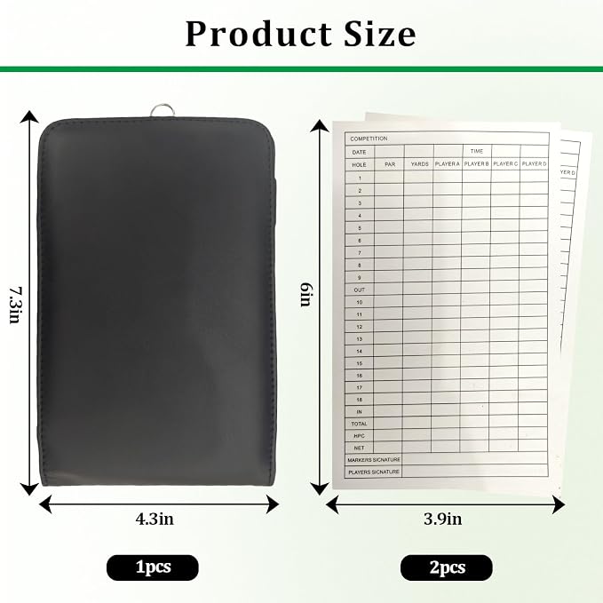 Leather Golf Scorecard Holder, Score Card Holder Golf, Yardage Book Cover - Image 5