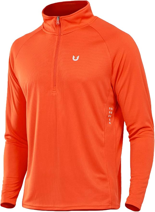 NORTHYARD Quarter Zip Pullover Men Running Shirt Long Sleeve Moisture Wicking by NORTHYARD