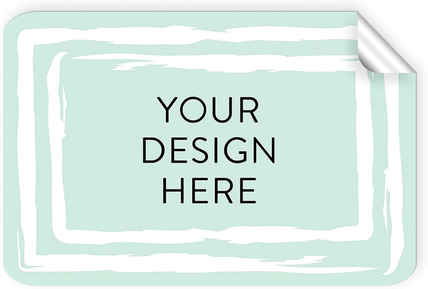 100 Custom Vinyl Stickers - Upload Your own Image, Text, Design, Logo - Personalized Logo Labels for Handmade, Packaging, Bottle, Jars, Candle, Brand Stickers (Mint, 5x3)