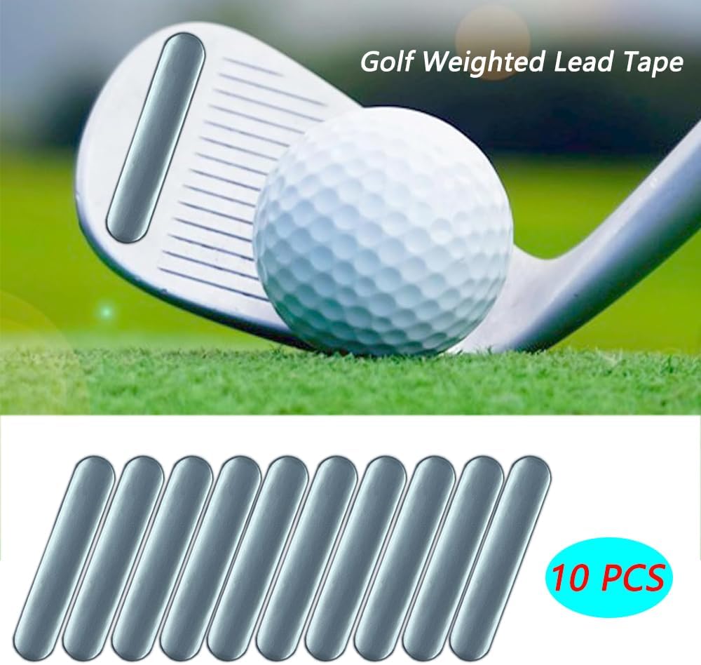 2 PCS Golf Swing Weight Ring and 10 PCS Golf Lead Tape.Golf Club Head Weight Device and Golf Weight Lead Strap are Used for Golf Club Swing and Weight Adjustment Training.
