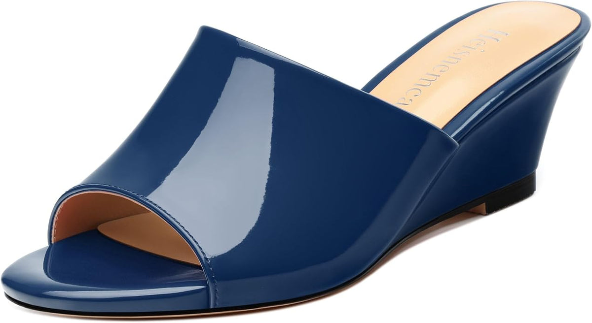 Wedge Sandals for Women Open Toe Wedge Heels Womens Matte High Heel Sandal by Heisnemca