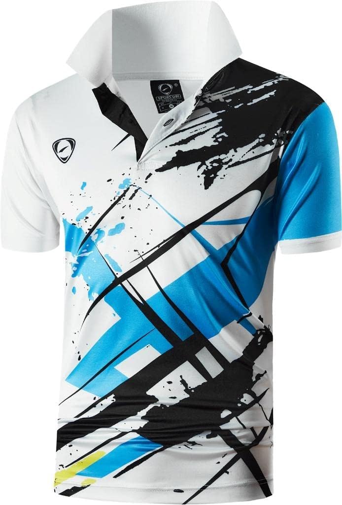 jeansian Men's Sport Outdoor Quick Dry Fit Short Sleeves Polo Tee Shirt Tshirt T-Shirt Tops Golf Tennis Bowling LSL195