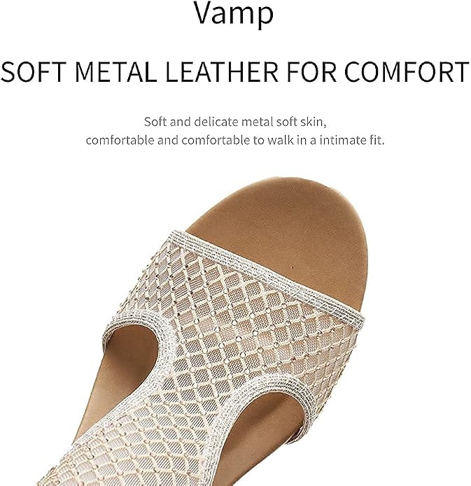 WOJWSKI Women's Slide Wedge Sandal Open Toe High Heel Zipper Back Platform - Image 4