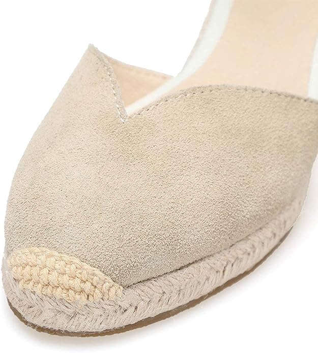 Platform Wedges Sandals for Women, Ankle-Strap, Cap Toe, Summer Espadrilles - Image 3