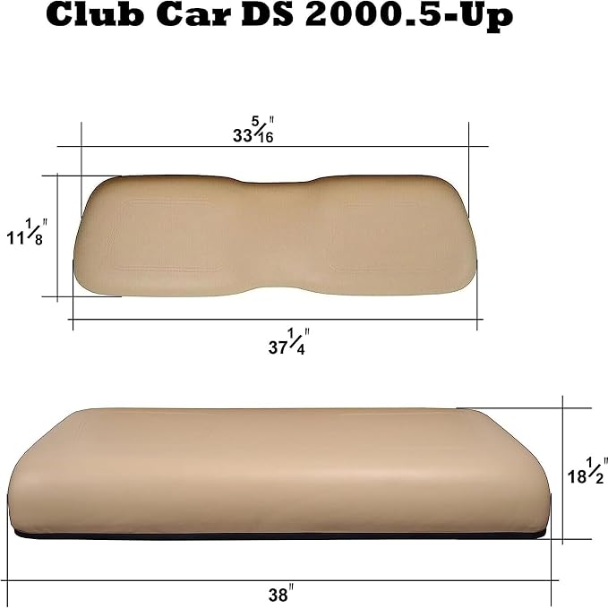 Huskey Parts Company 4PCS Brown Golf Cart Seat Covers Diamond Stitching - Image 2