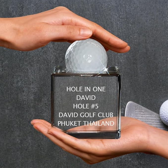 Personalized Hole in One Golf Ball Display Case, Custom Name Hole in One Golf - Image 4