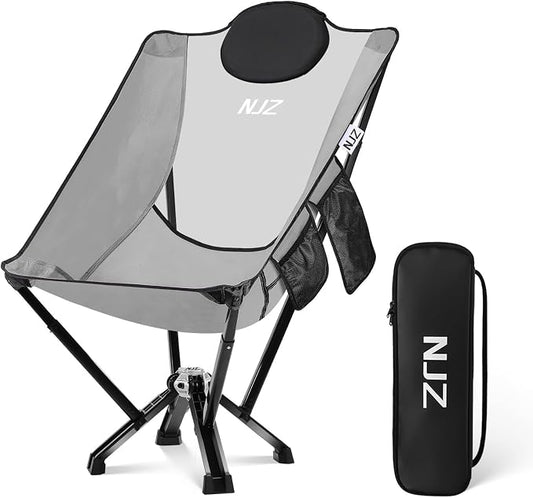 High-Back Camping & Indoor Relax Chair, Compact Foldable Chairs by NJZ