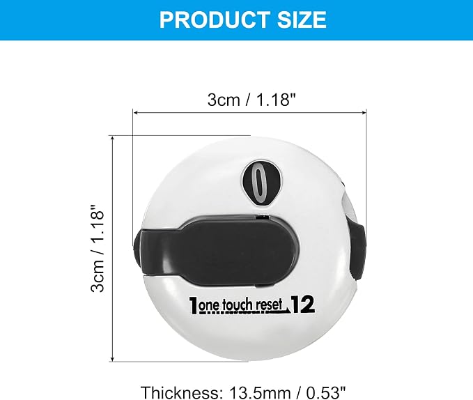 PATIKIL Golf Score Counter, Mini Golf Shot Stroke Attachment Counter Clicker - Image 2
