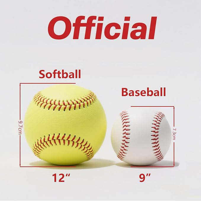 Official Size 12" Softballs - Image 2