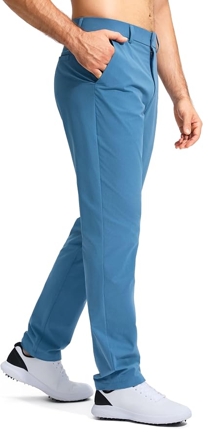 Pudolla Men's Golf Pants Stretch Work Dress Comfy Pants 30"/32"/34" Lightweight - Image 3