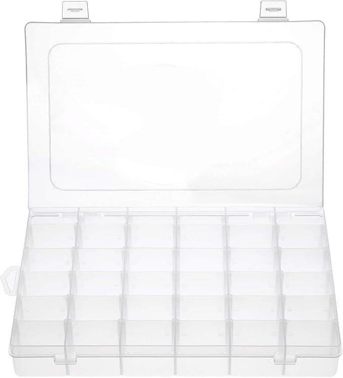 Gospire 36 Grids Clear Plastic Jewelry Box Organizer Storage Container by Gospire