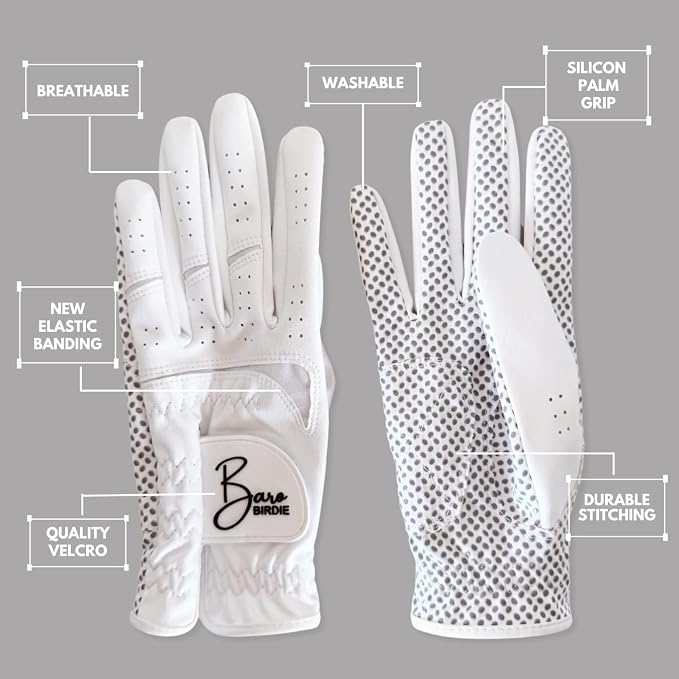 Golf Gloves Both Hands Women's 1 Pair Lightweight Non-Slip Silicone Extra Grip - Image 4