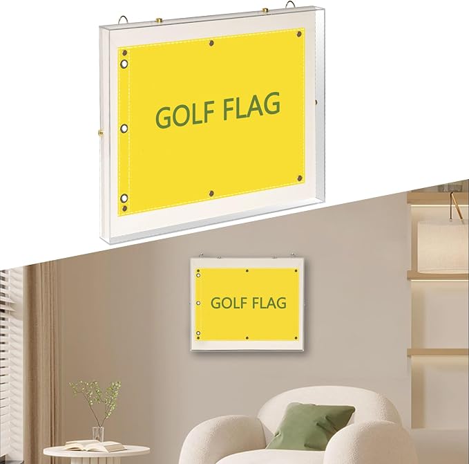Acrylic Golf Flag Frames for 13'' x 17'' Golf Flag, Banner Frame Shadow Boxes by Unknown