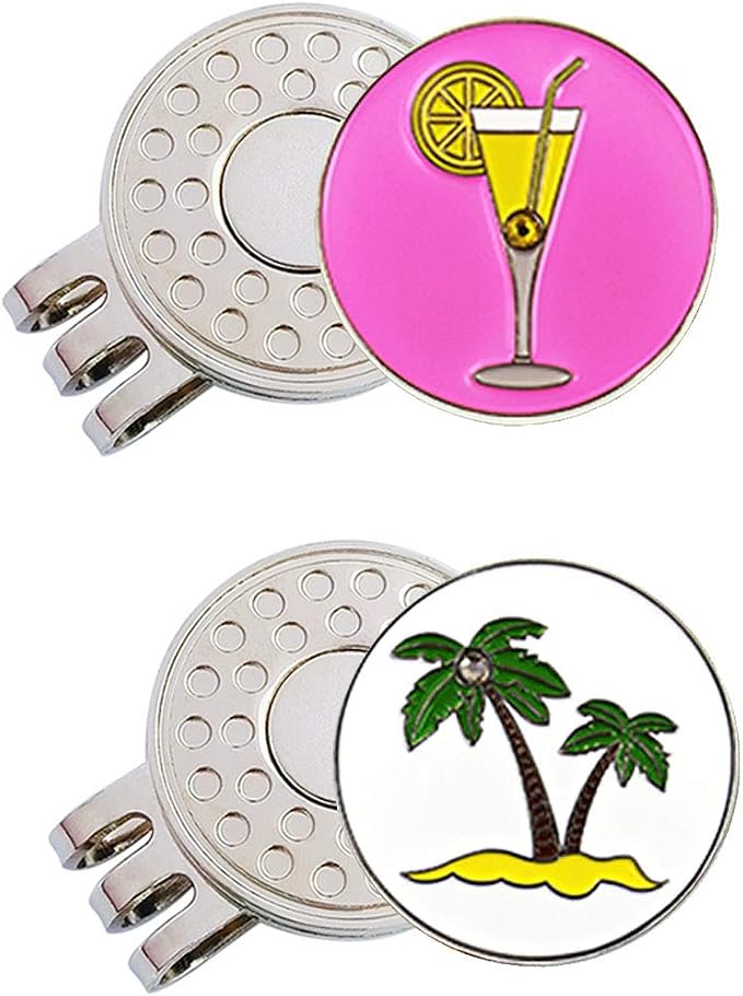 Golf Ball Markers with Hat Clips Value Sets by GOLTERS