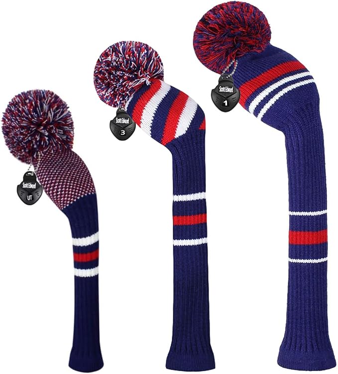 Scott Edward Knit Golf Head Covers by ScottEdward