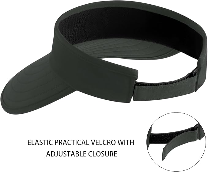WANDER Sun Visor Hats for Women Wide Brim UV Protection Adjustable Large Golf - Image 3