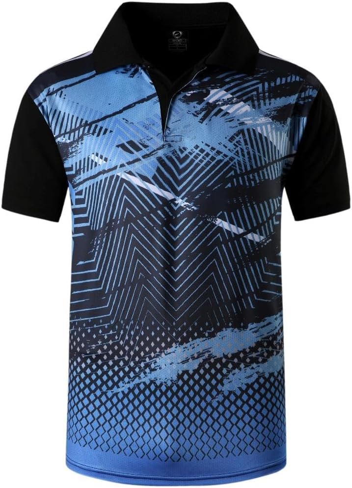jeansian Men's Sport Outdoor Quick Dry Fit Short Sleeves Polo Tee Shirt Tshirt T-Shirt Tops Golf Tennis Bowling LSL195
