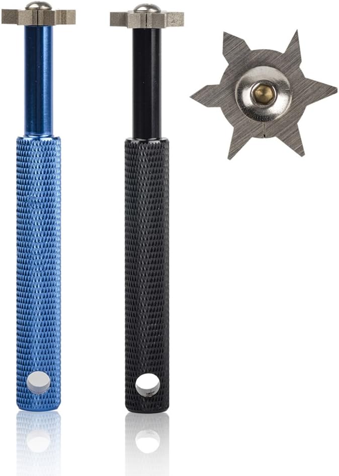 HIFROM Groove Sharpener with 6 Heads - Golf Club Groove Sharpener Re-Grooving Tool and Cleaner for All Irons Pitching Sand Lob Gap and Approach Wedges and Utility Clubs ¡­