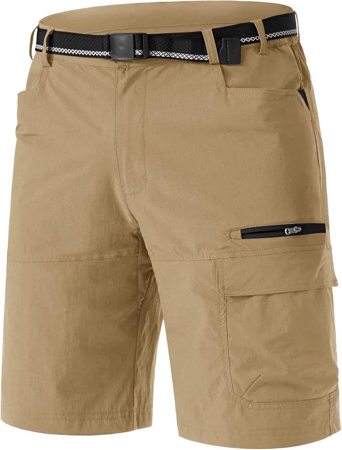 TACVASEN Men's Summer Outdoor Shorts Quick Dry Cargo Casual Work Hiking Shorts by TACVASEN