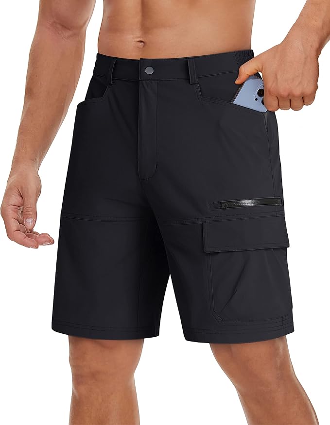 TACVASEN Men's Summer Outdoor Shorts Quick Dry Cargo Casual Work Hiking Shorts - Image 2