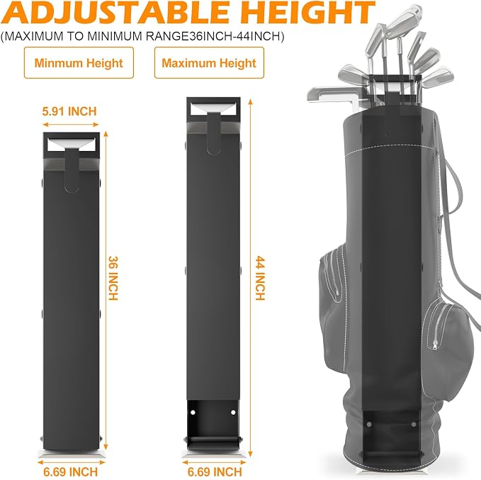 Tour-Grade Wall Mount Golf Bag Holder - Image 2